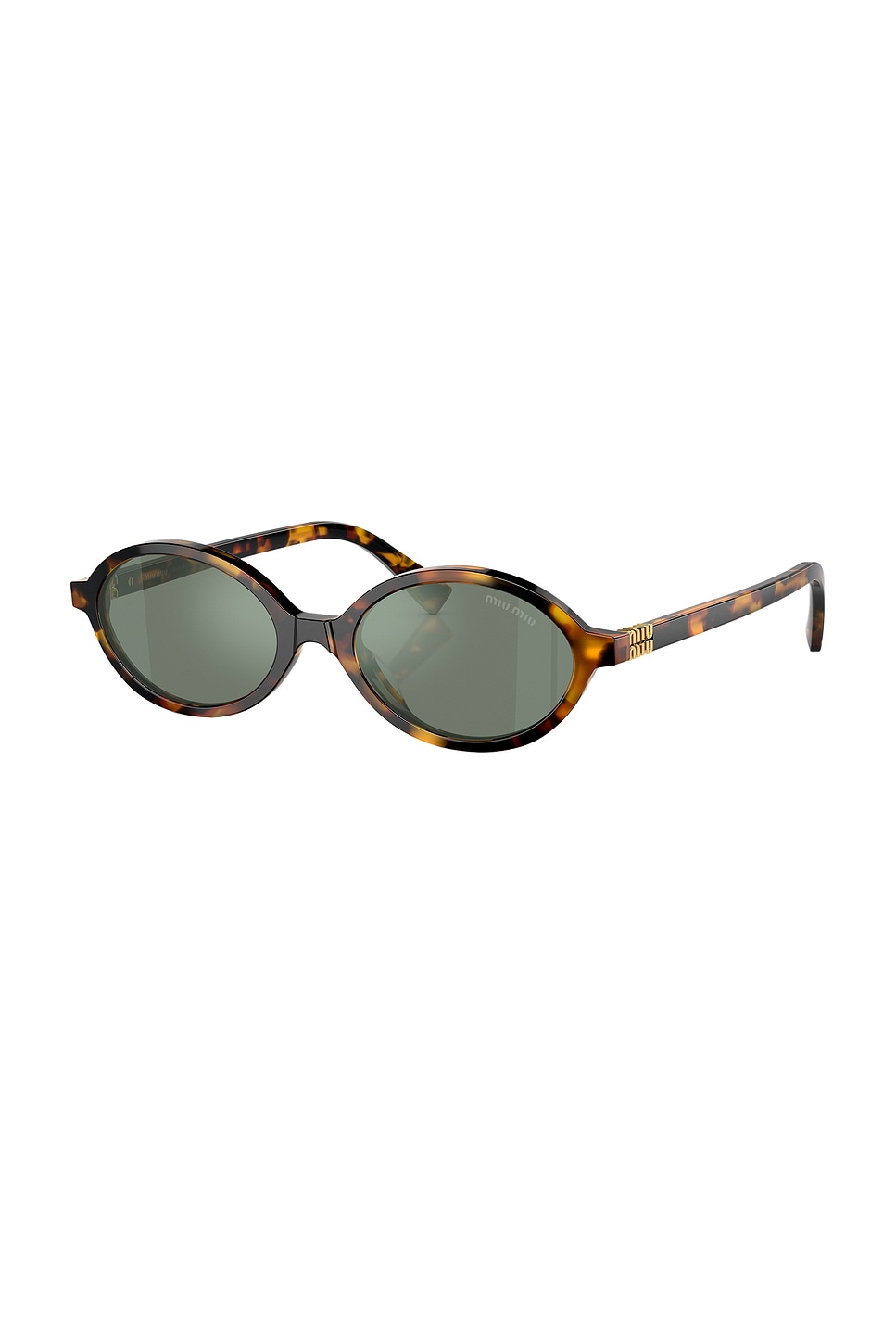 Miu Miu Regard Oval-frame Sunglasses In Brown