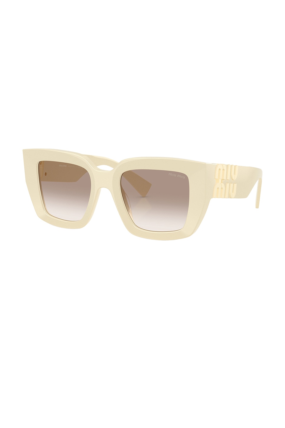 Miu Miu Sonnenbrille Mit Eckigem Gestell In Neutral