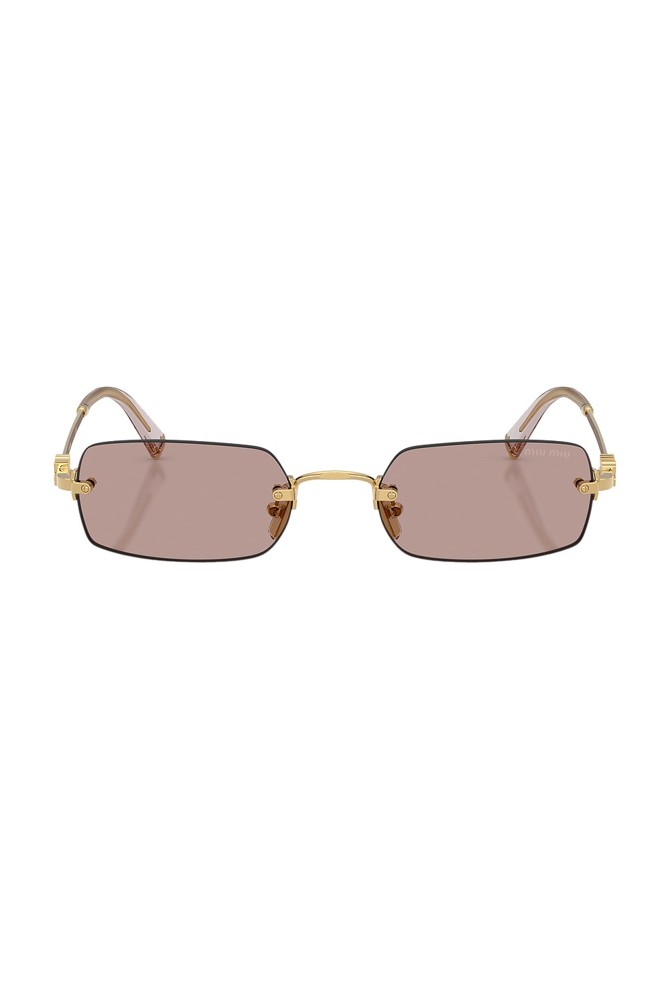 Miu Miu Sonnenbrille Mit Eckigem Gestell In Pink