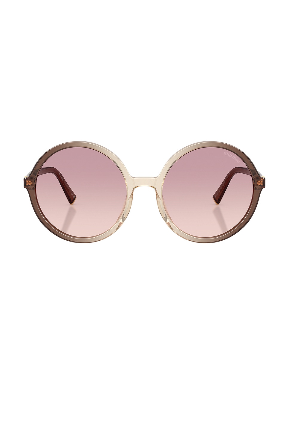 Miu Miu 0mu B02s Miu Regard 25g40s Marrone Sfumato Sunglasses In Pink
