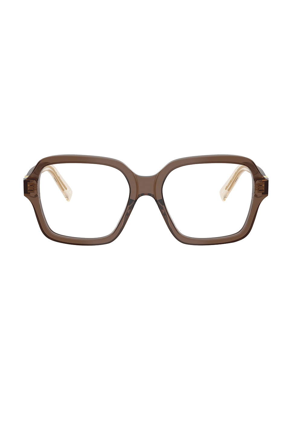 Miu Miu Square Eyeglasses In Brown