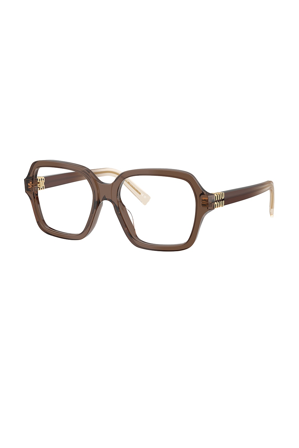 Miu Miu Square Eyeglasses In Brown
