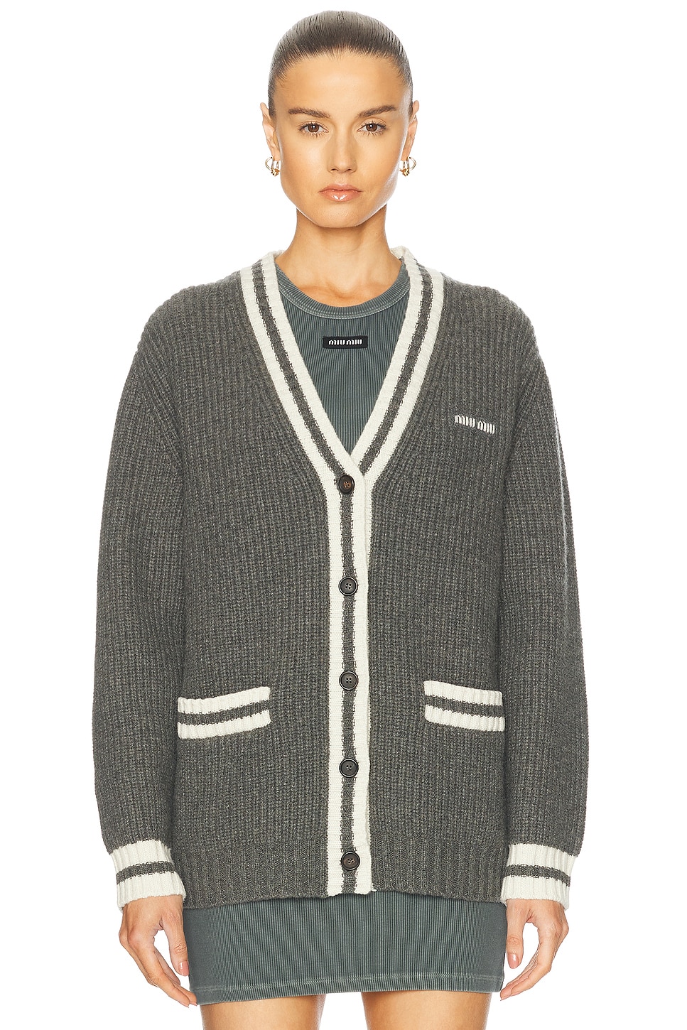Cashmere Cardigan in Grey