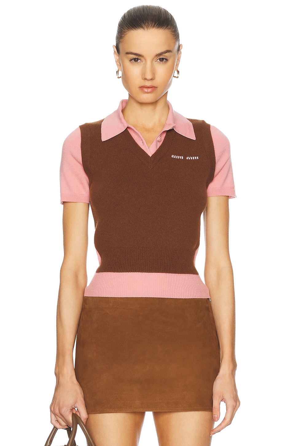 Sweater Vest in Brown