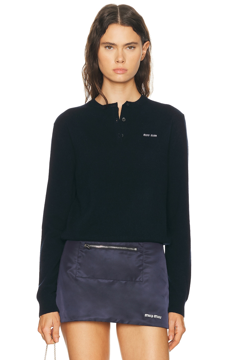 Image 1 of Miu Miu Cashmere Sweater in Bleu
