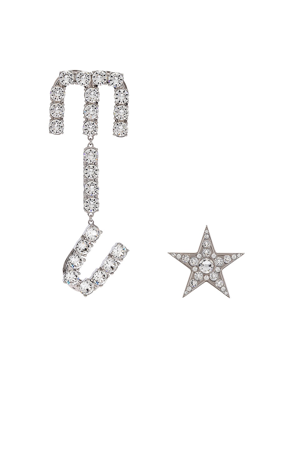 Image 1 of Miu Miu Jewel Earrings in Acciaio & Crystal