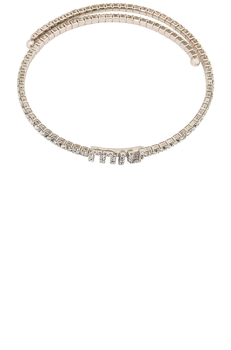 Image 1 of Miu Miu Jewel Necklace in Acciaio & Crystal