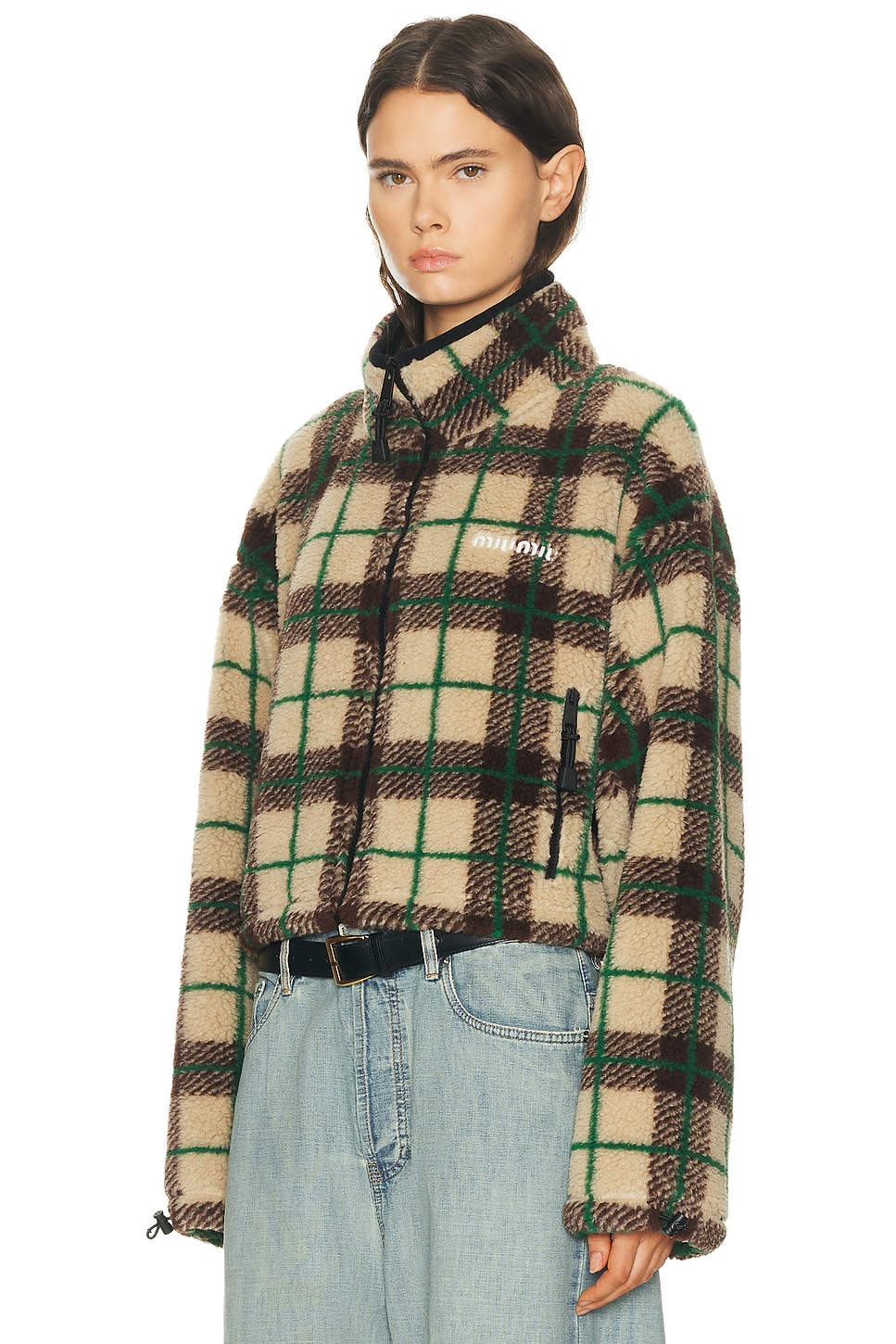 Miu Miu Teddy Check Jacket