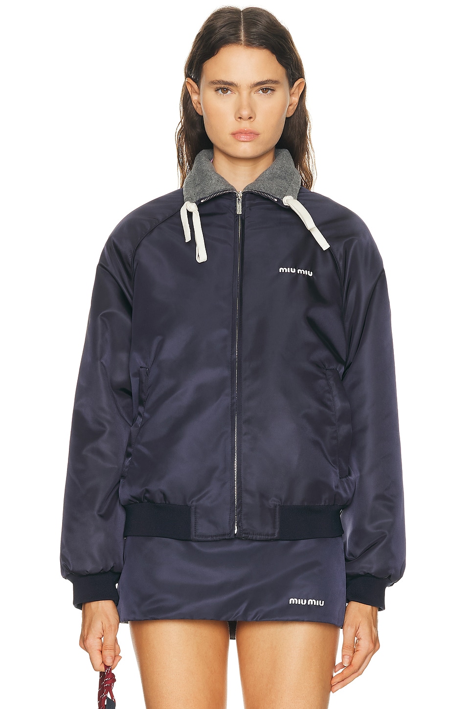 Miu Miu - Nylon Gazare Pile Reversibile Jacket | Plush