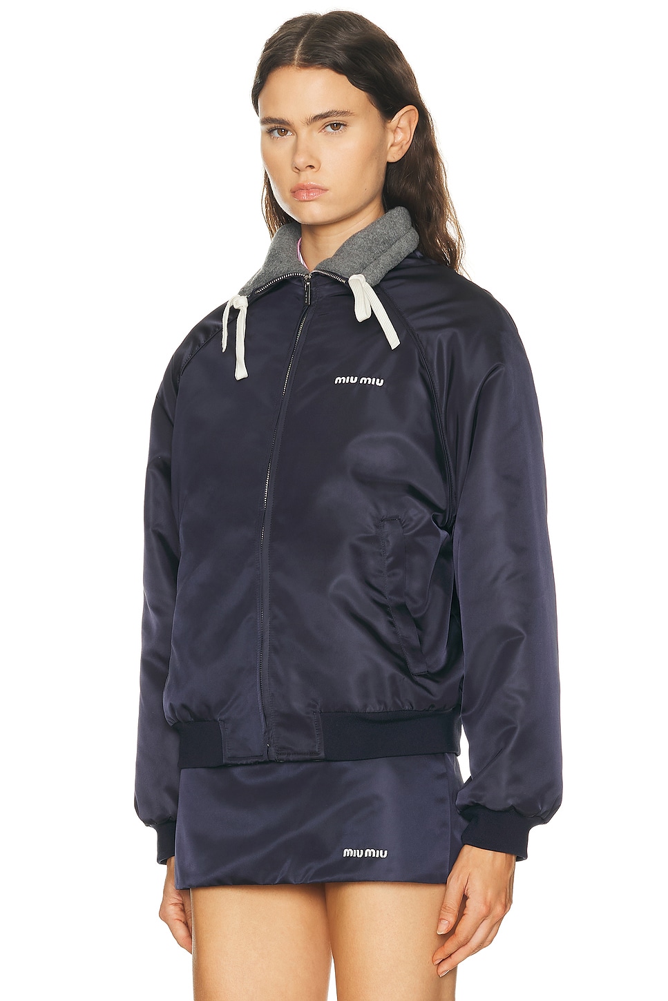 Miu Miu - Nylon Gazare Pile Reversibile Jacket | Plush