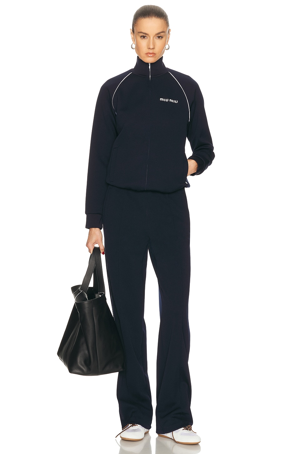 Miu Miu - High Neck Track Jacket | Plush