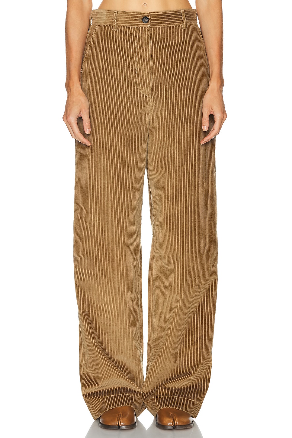 Miu Miu Wide Leg Pant In Brown