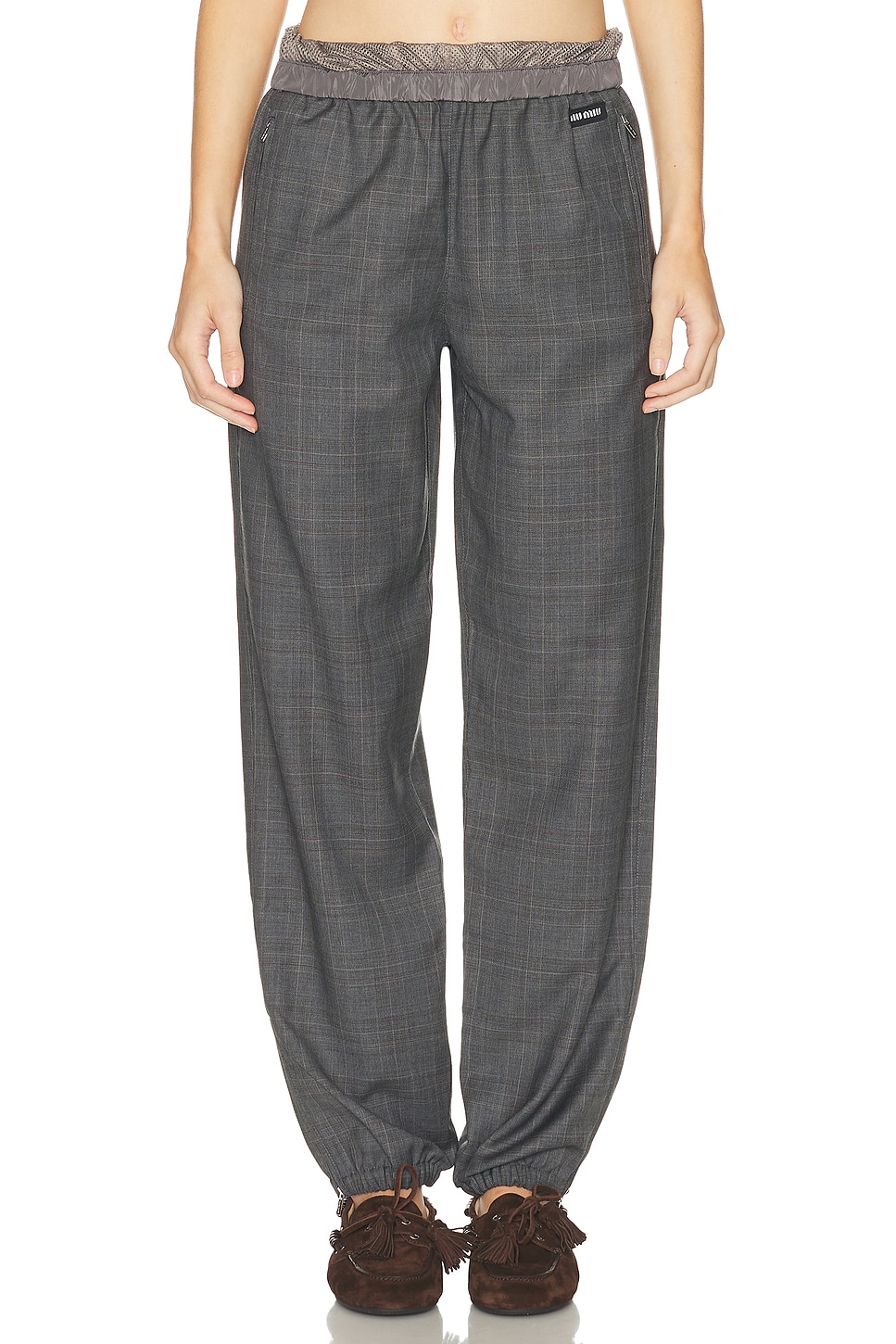Image 1 of Miu Miu Wide Leg Pant in Ardesia