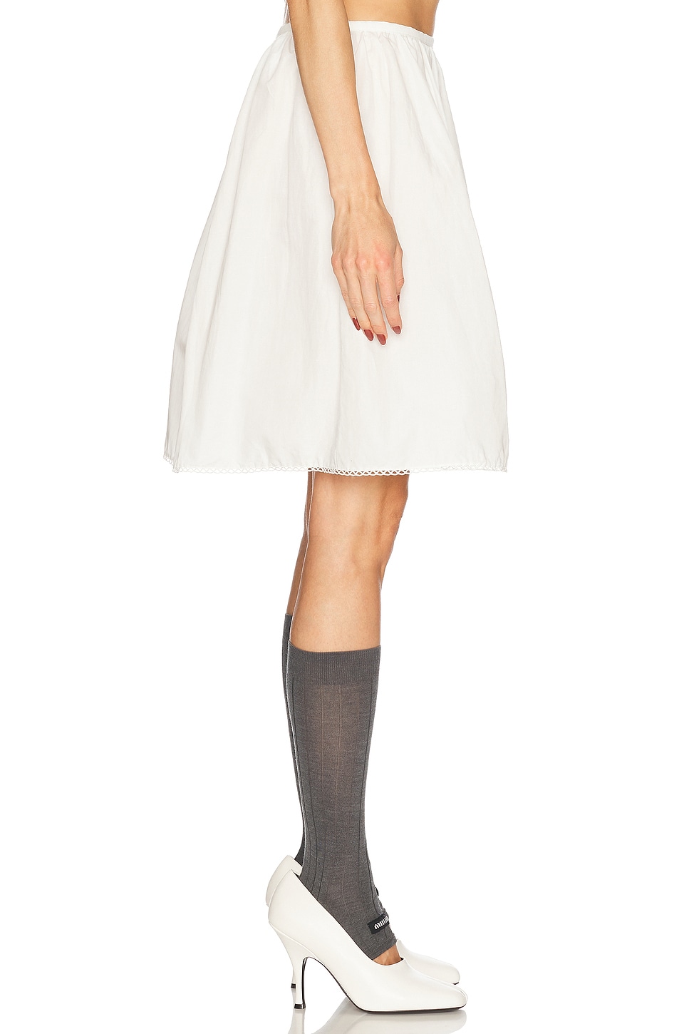 Image 3 of Miu Miu Mini Skirt in Bianco