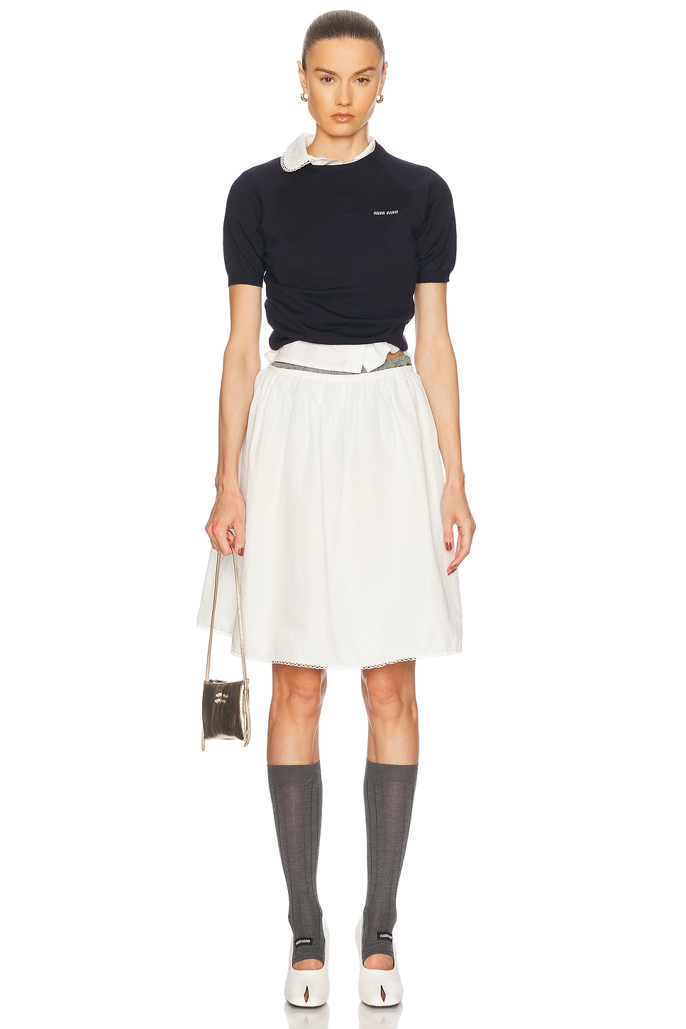 Image 5 of Miu Miu Mini Skirt in Bianco