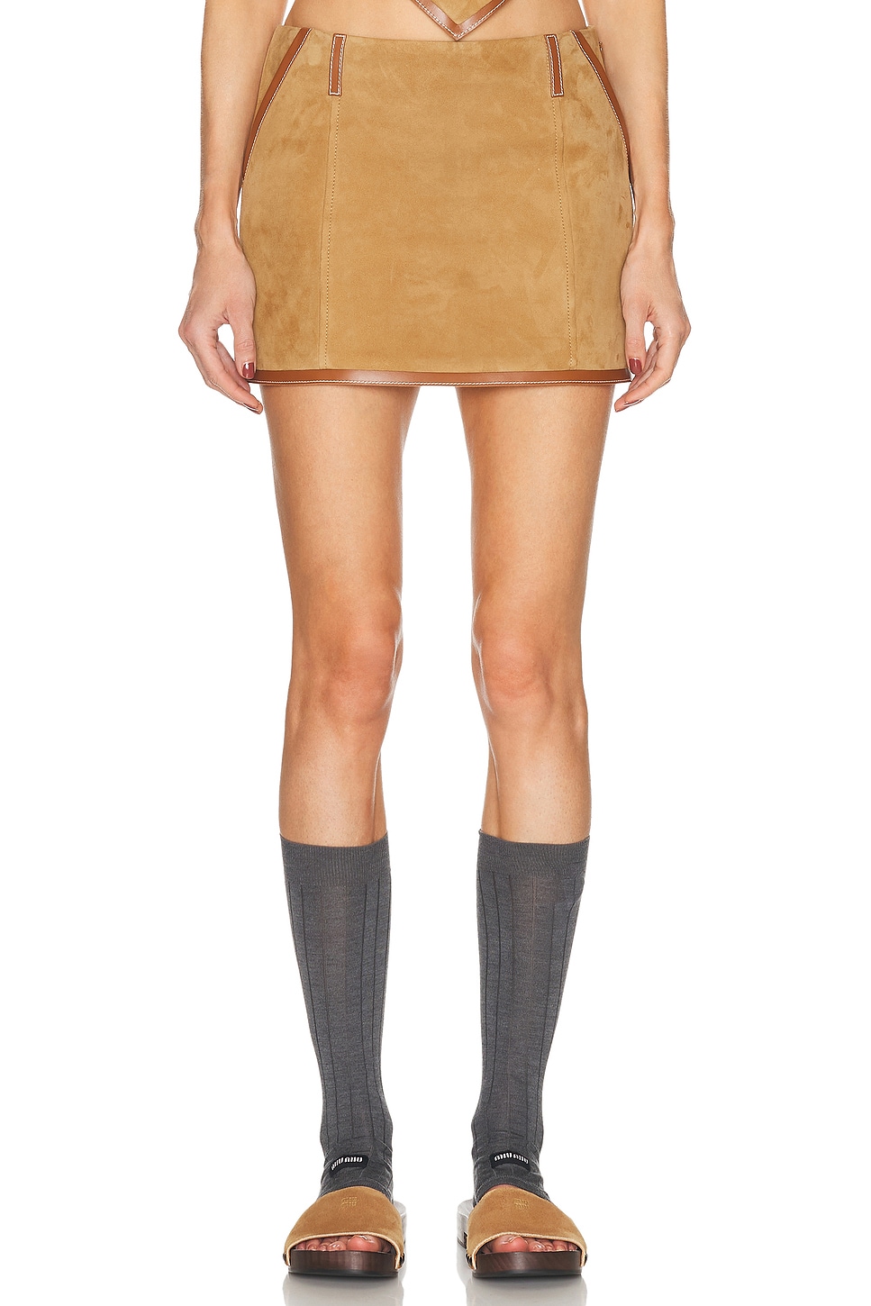Image 1 of Miu Miu Mini Skirt in Malto