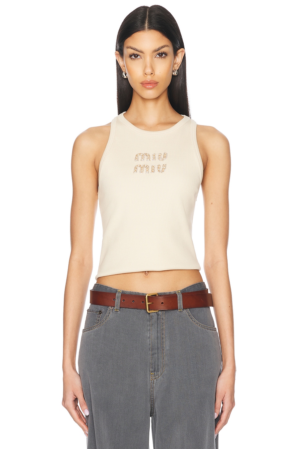 Image 1 of Miu Miu Tank Top in Natural