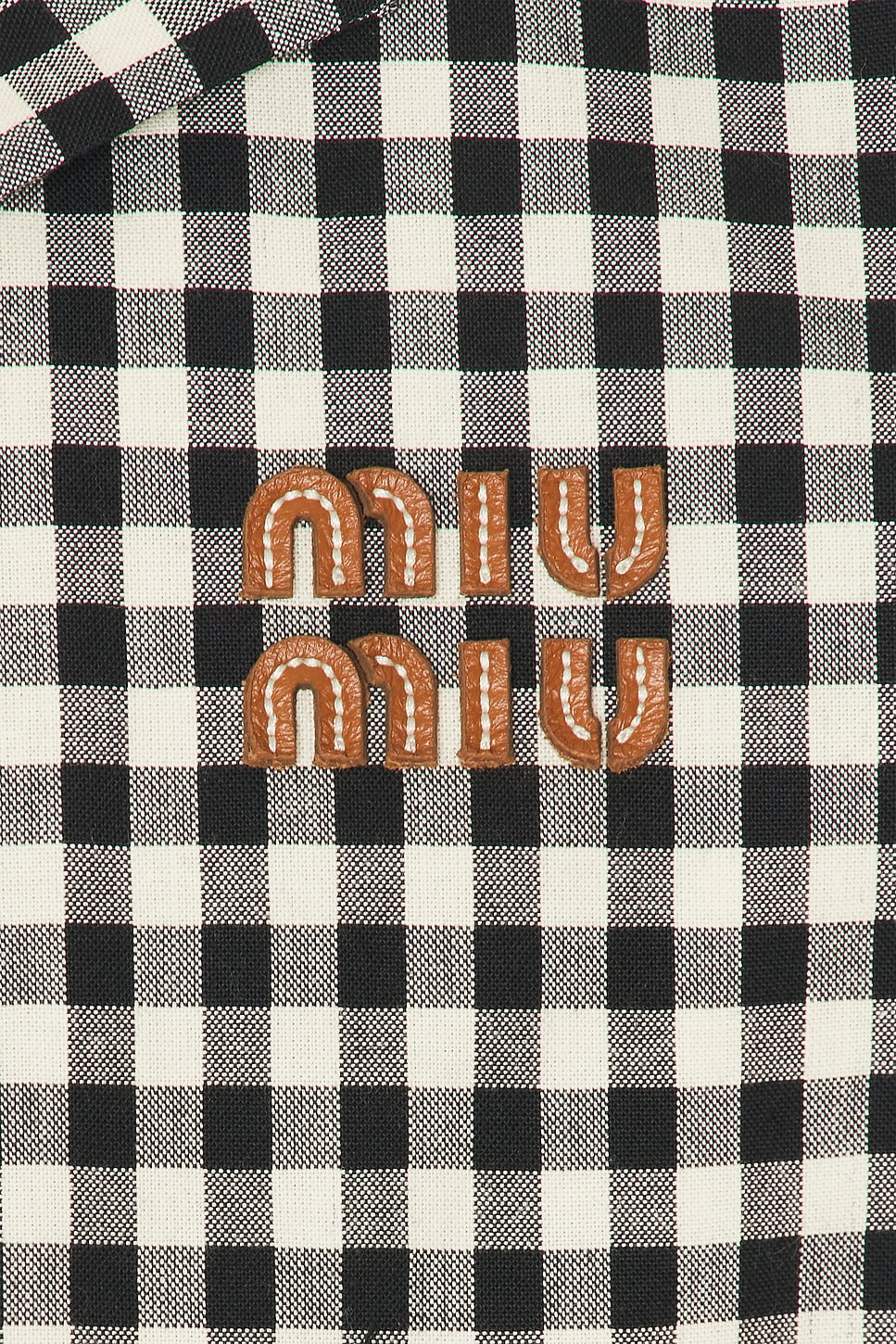 Image 5 of Miu Miu Short Sleeve Shirt in Bianco & Nero