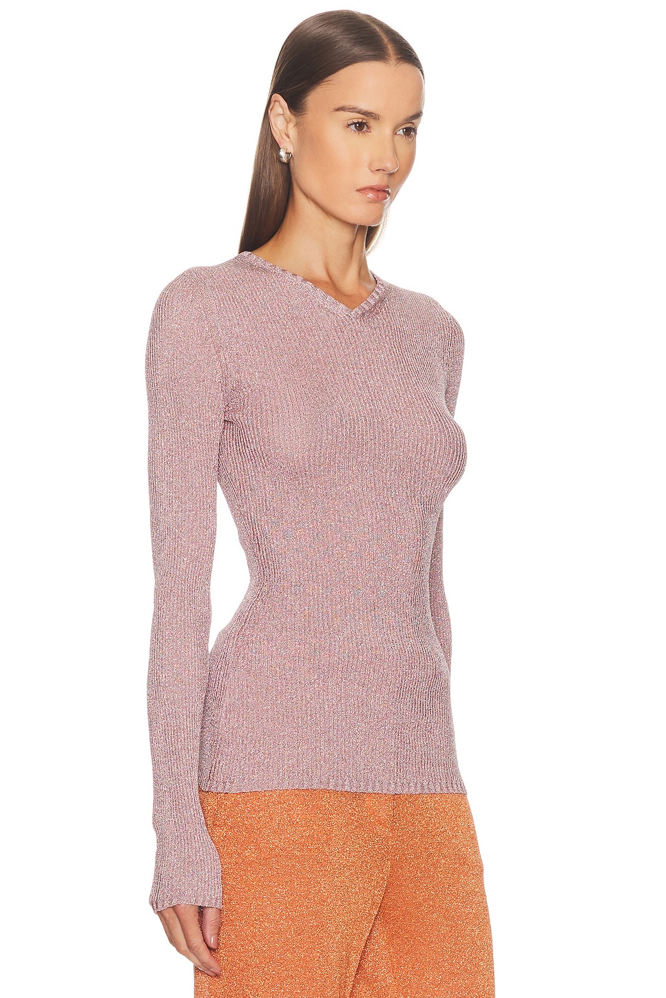 Miu Miu Long Sleeve Top In Multi