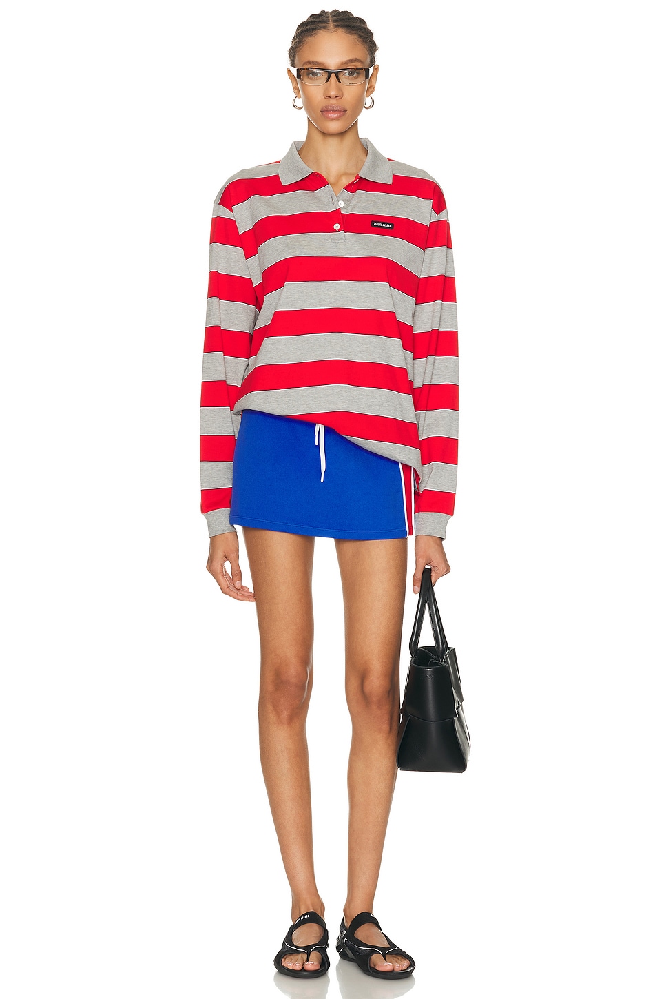 Miu Miu - Long Sleeve Polo Top | Plush