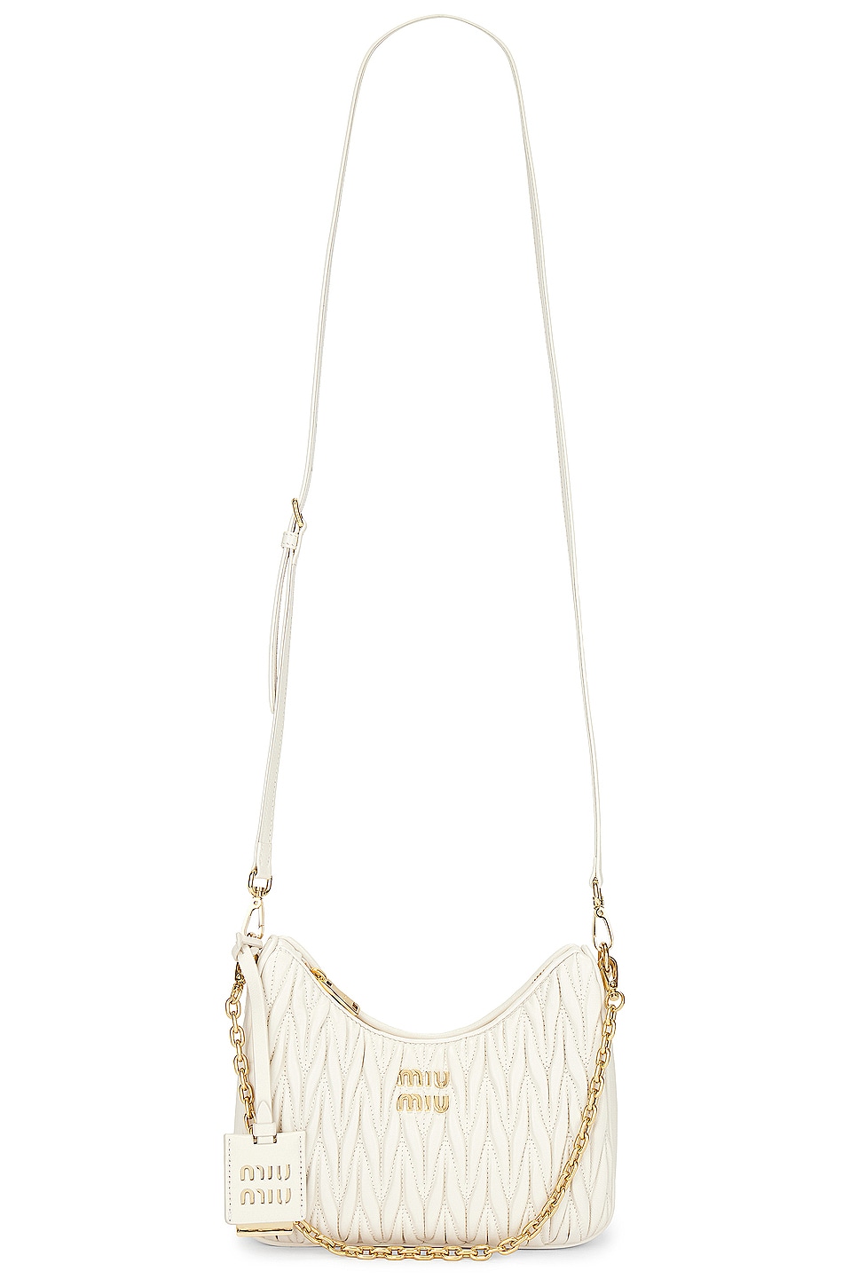 Matelasse Shoulder Bag in White