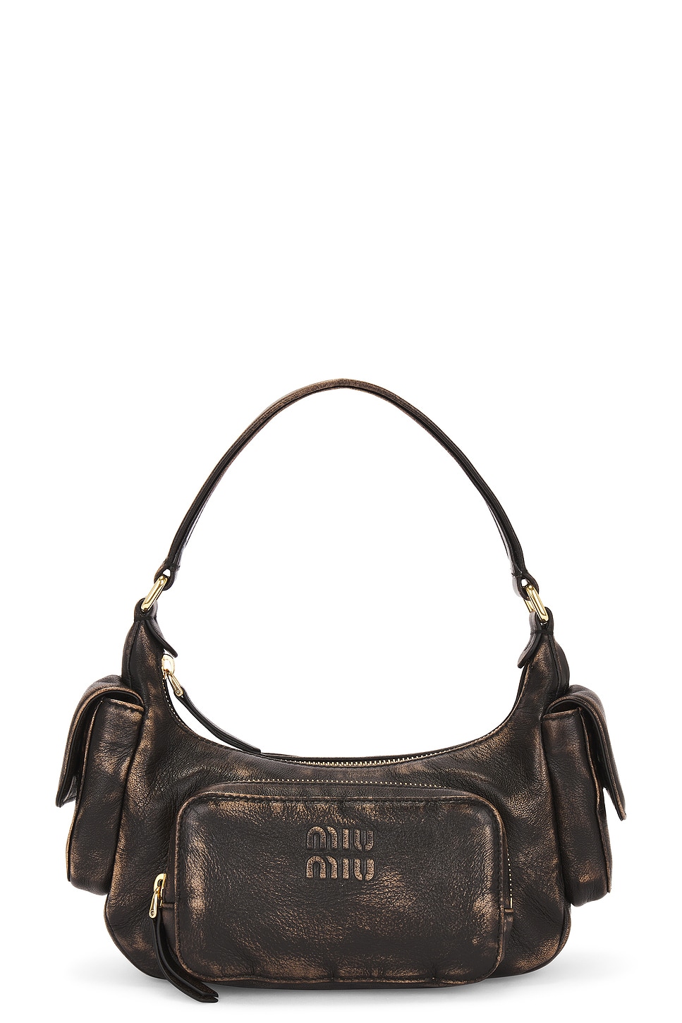 Pocket Shoulder Bag in Brown