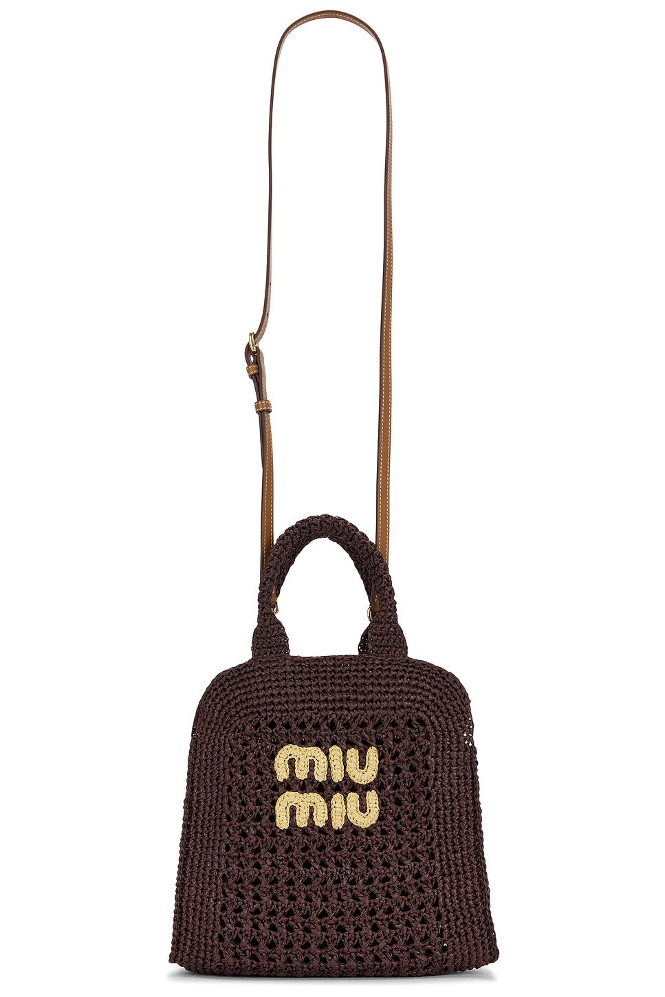 Rete Crochet Bag in Chocolate
