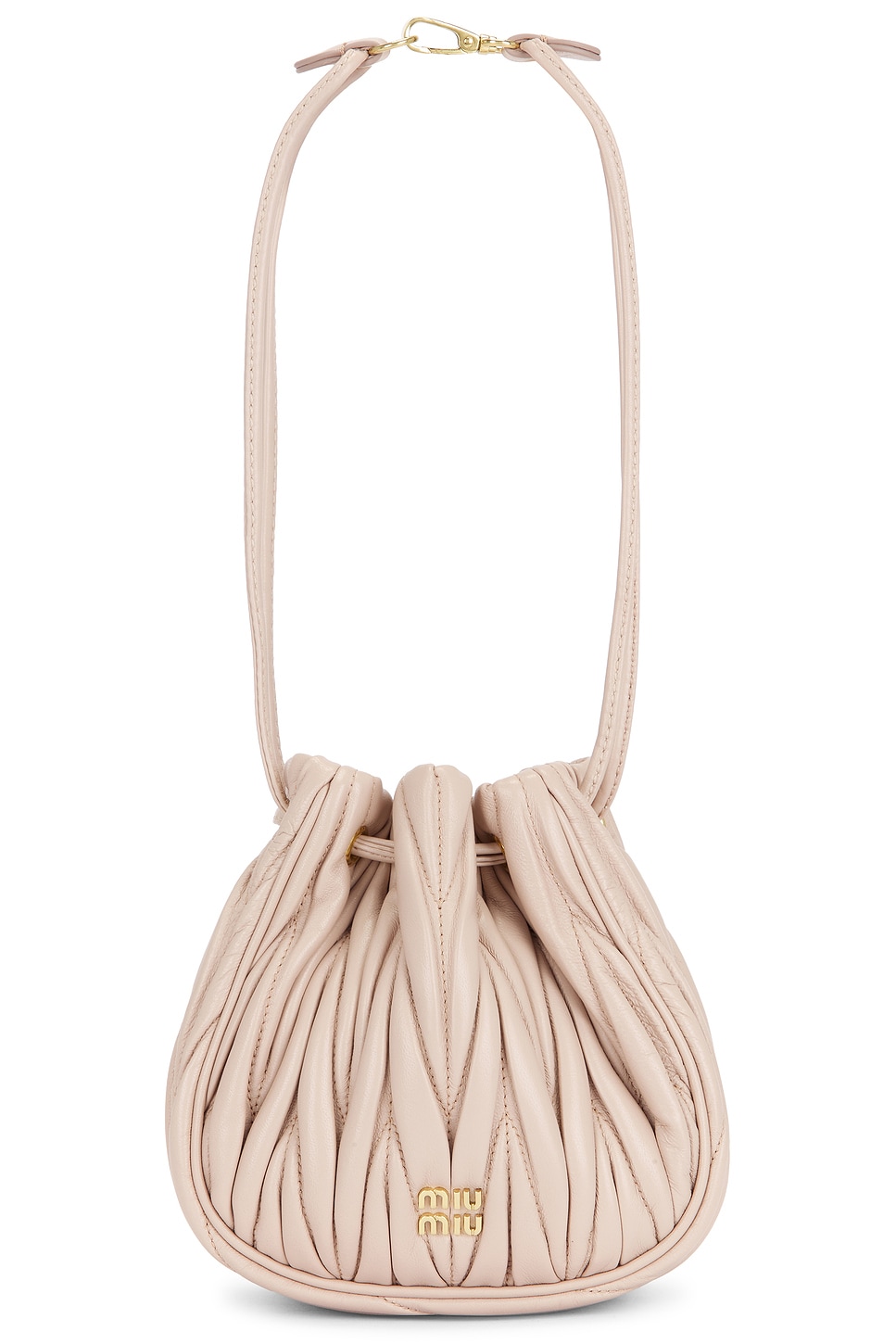 Miu Miu Matelasse Contenitori Pouch In Pink