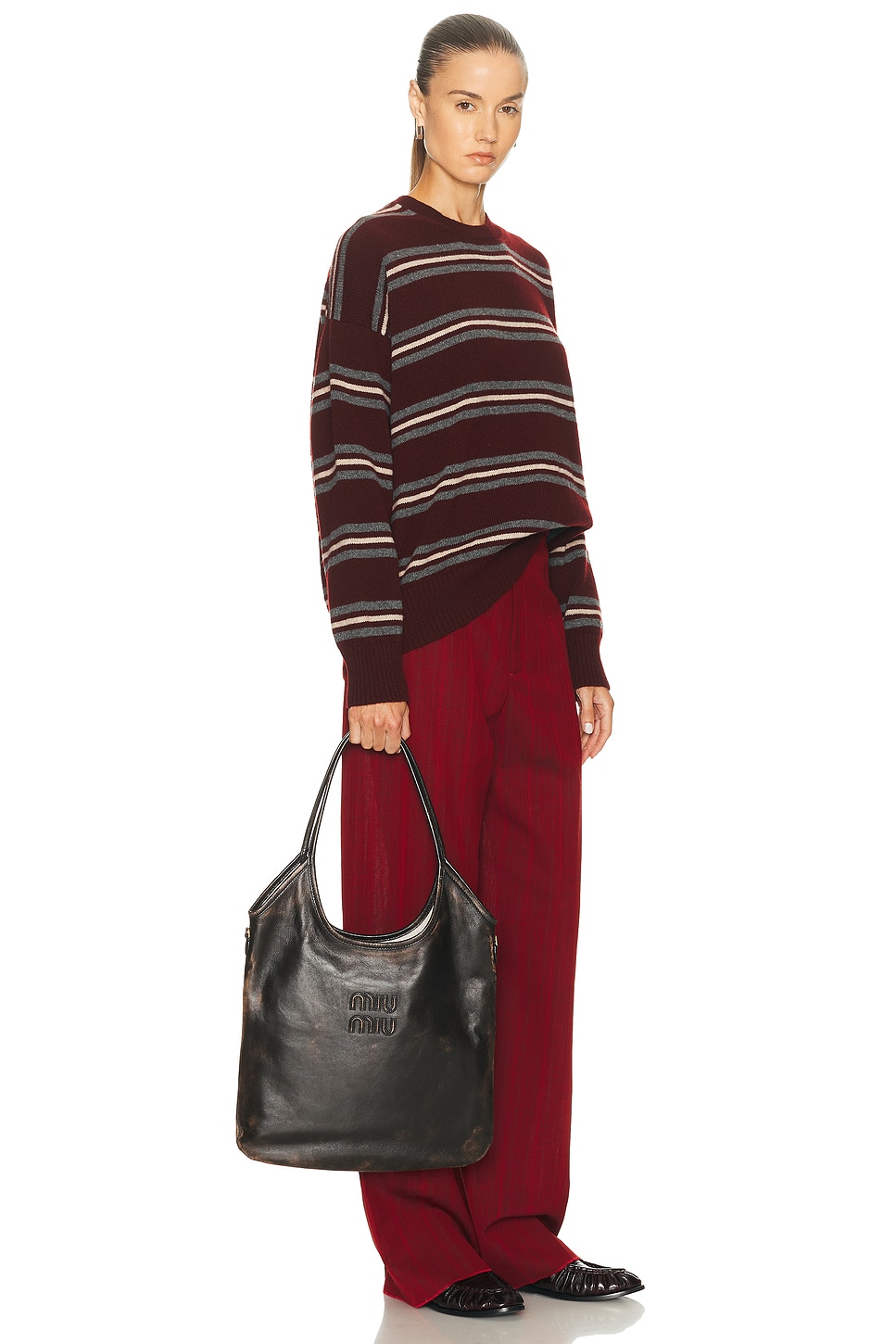 Miu Miu Ivy Nappa Old Bag In Pattern