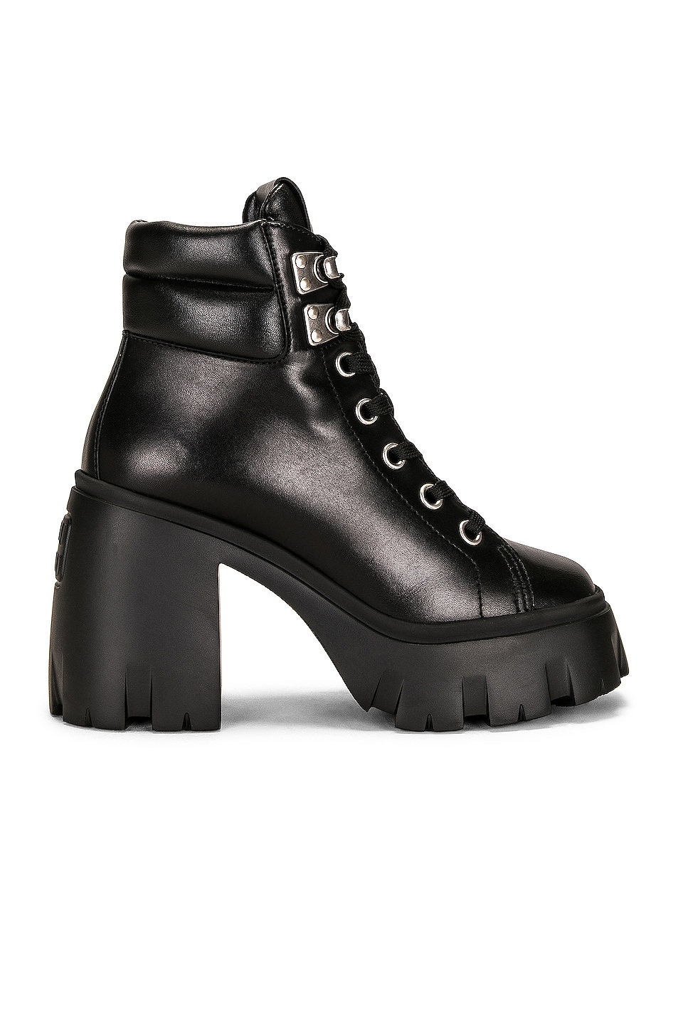 Image 1 of Miu Miu Lace Up Ankle Boot in Nero