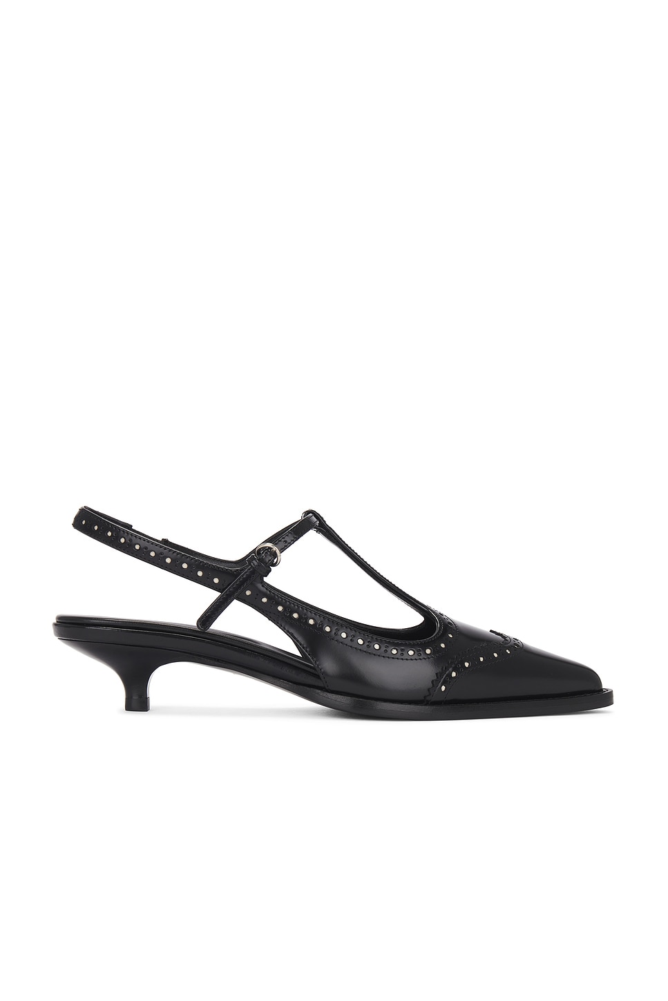 Image 1 of Miu Miu Sling Back Kitten Heel in Nero & Ivory