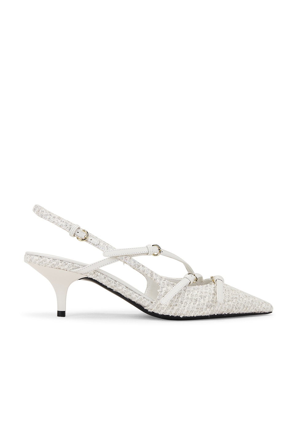 Image 1 of Miu Miu Slingback Kitten Heel in Bianco