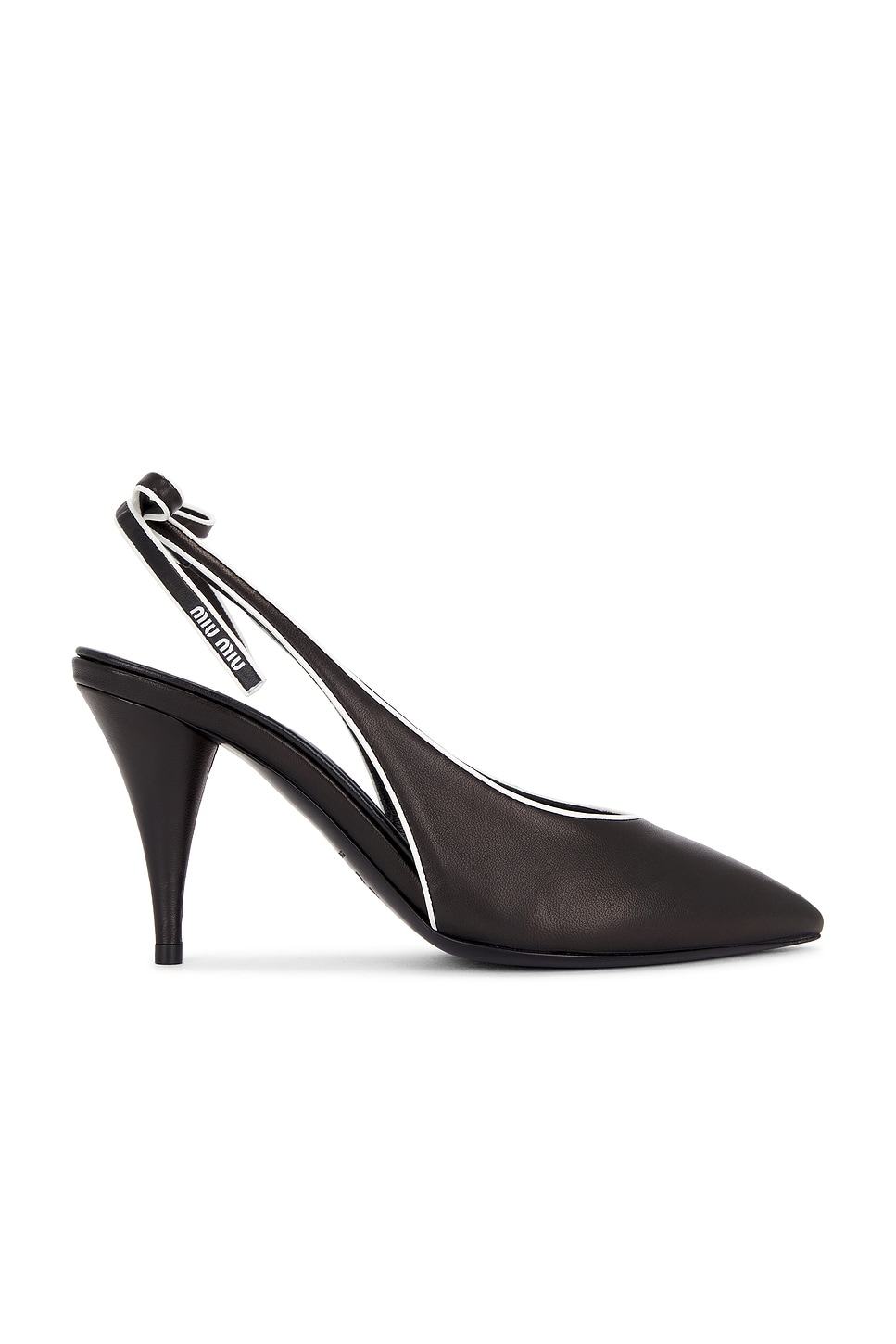 Image 1 of Miu Miu Sling Back Pump in Nero & Bianco