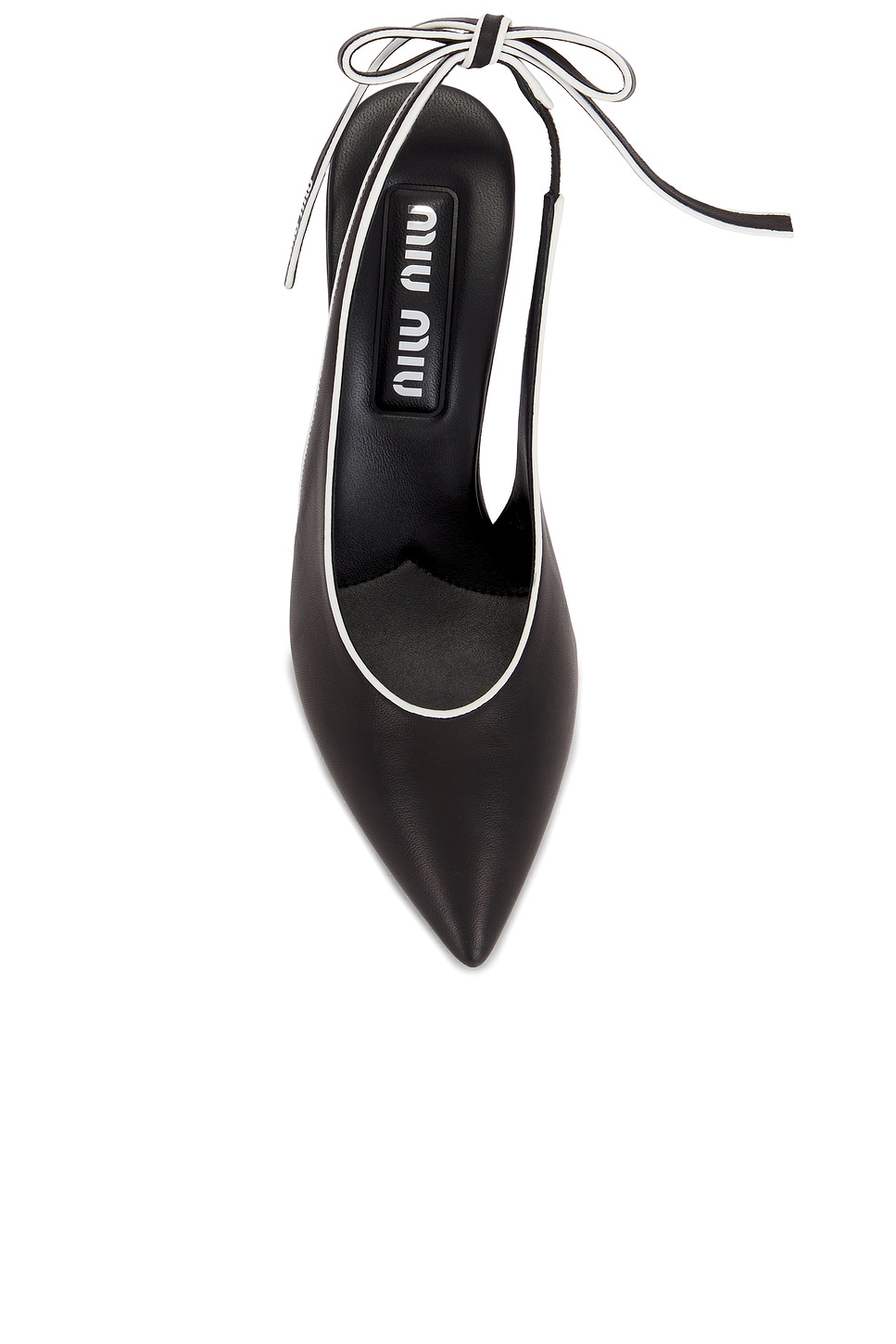 Image 4 of Miu Miu Sling Back Pump in Nero & Bianco