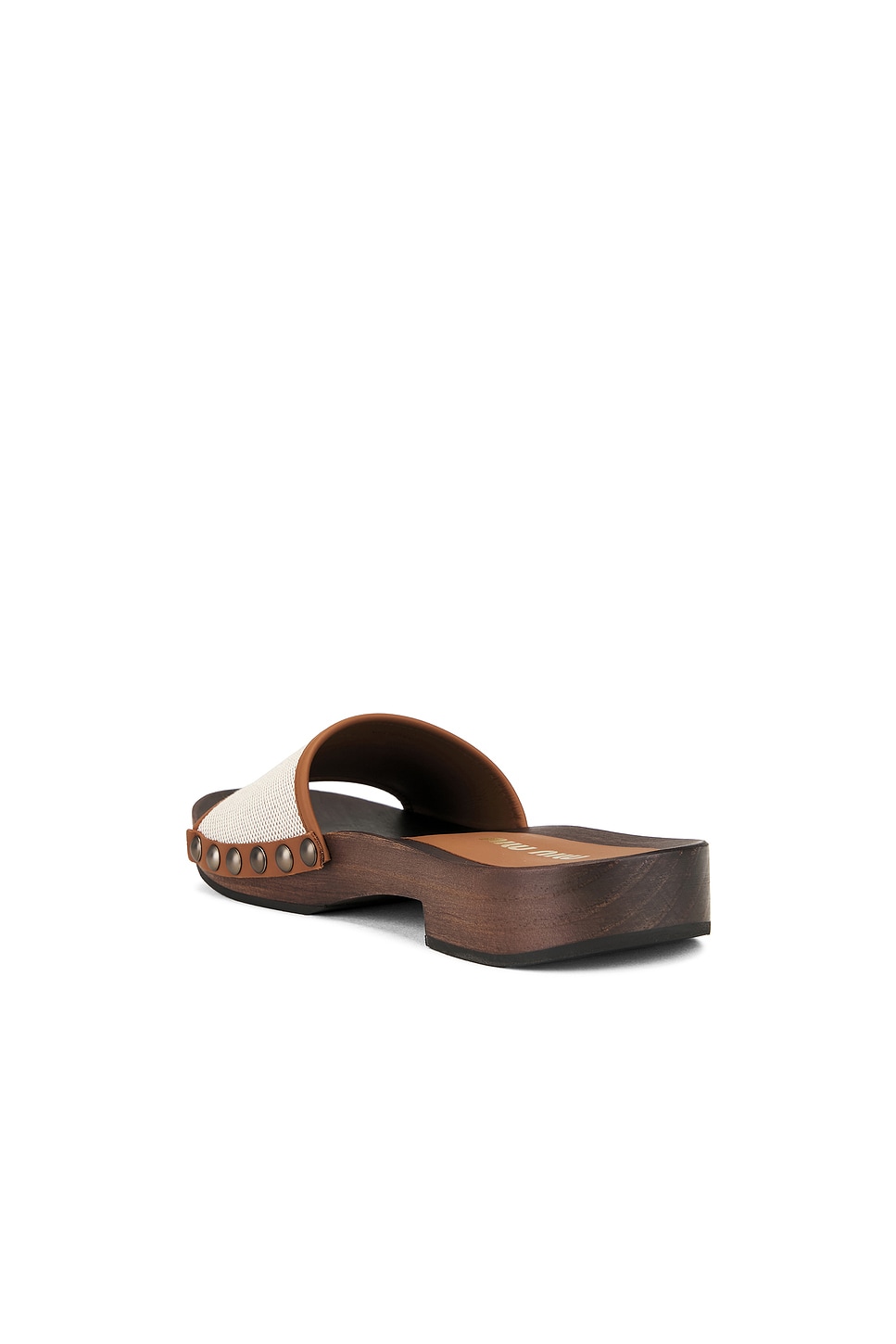 Image 3 of Miu Miu Clog Sandal in Naturale & Brandy