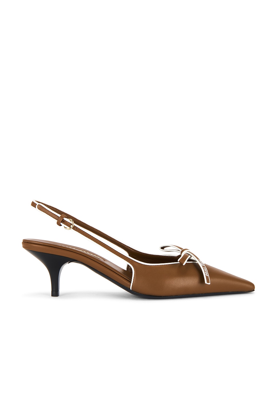 Slingback Kitten Heel in Brown
