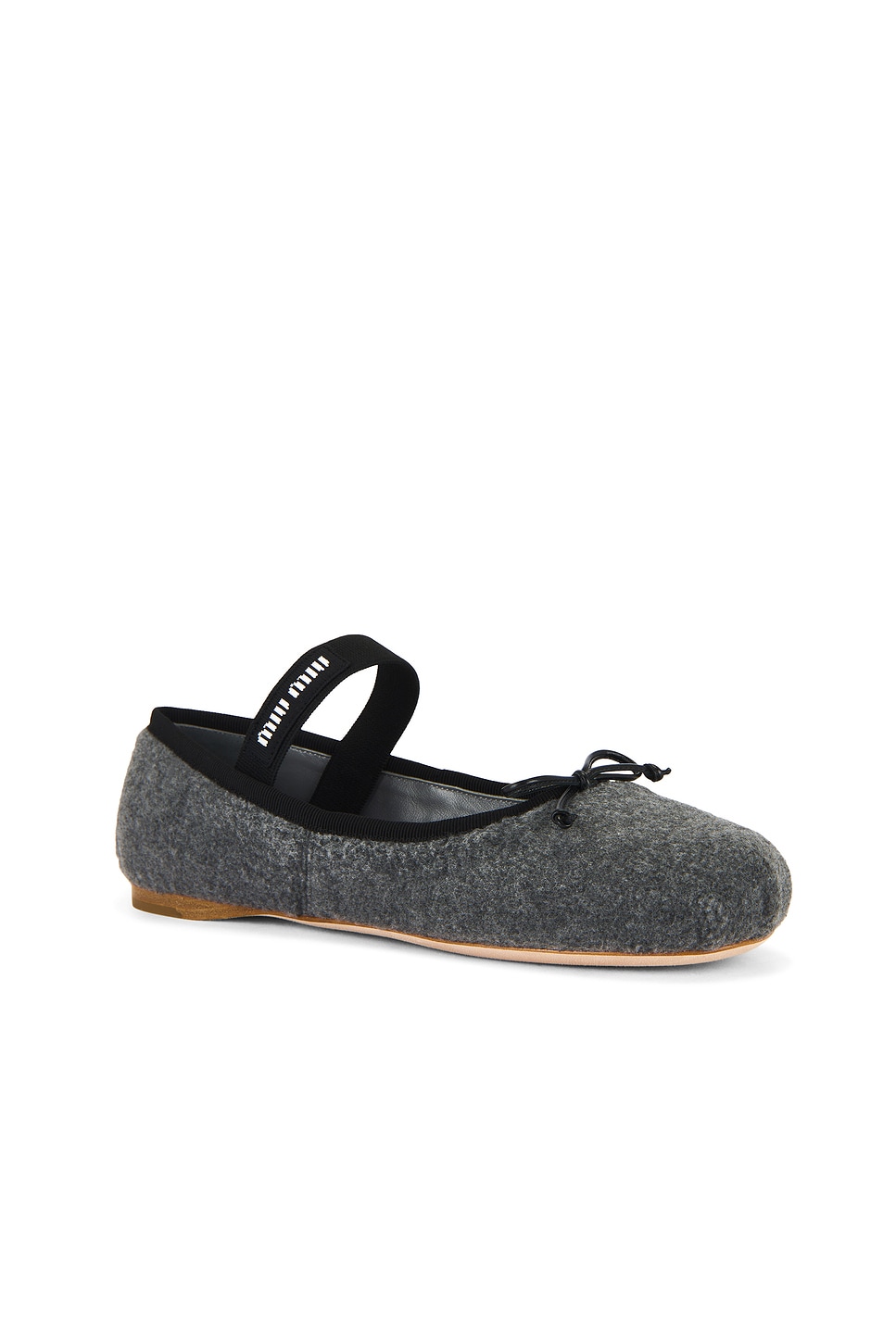 Miu Miu Ballerina Flat In Gray