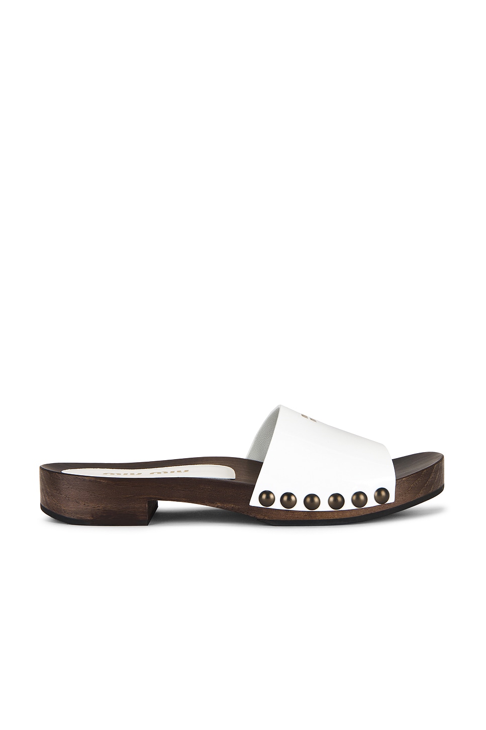 Image 1 of Miu Miu Clog Sandal in Bianco