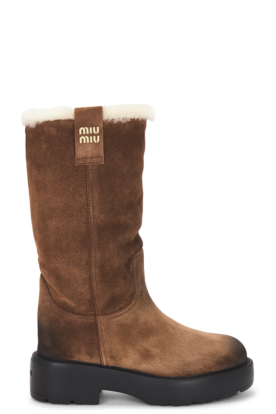 Miu Miu Suede Boot In Brown