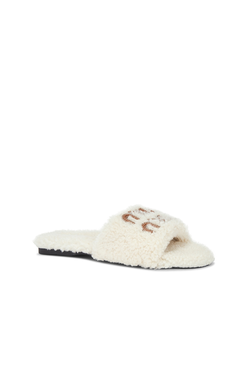 Miu Miu Flat Sandal In Neutral