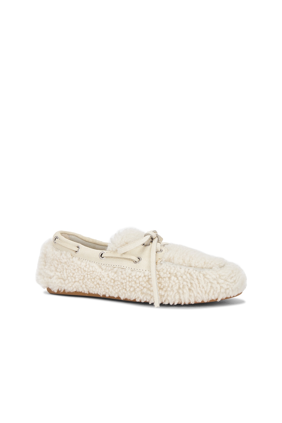 Miu Miu Moccasin In Neutral