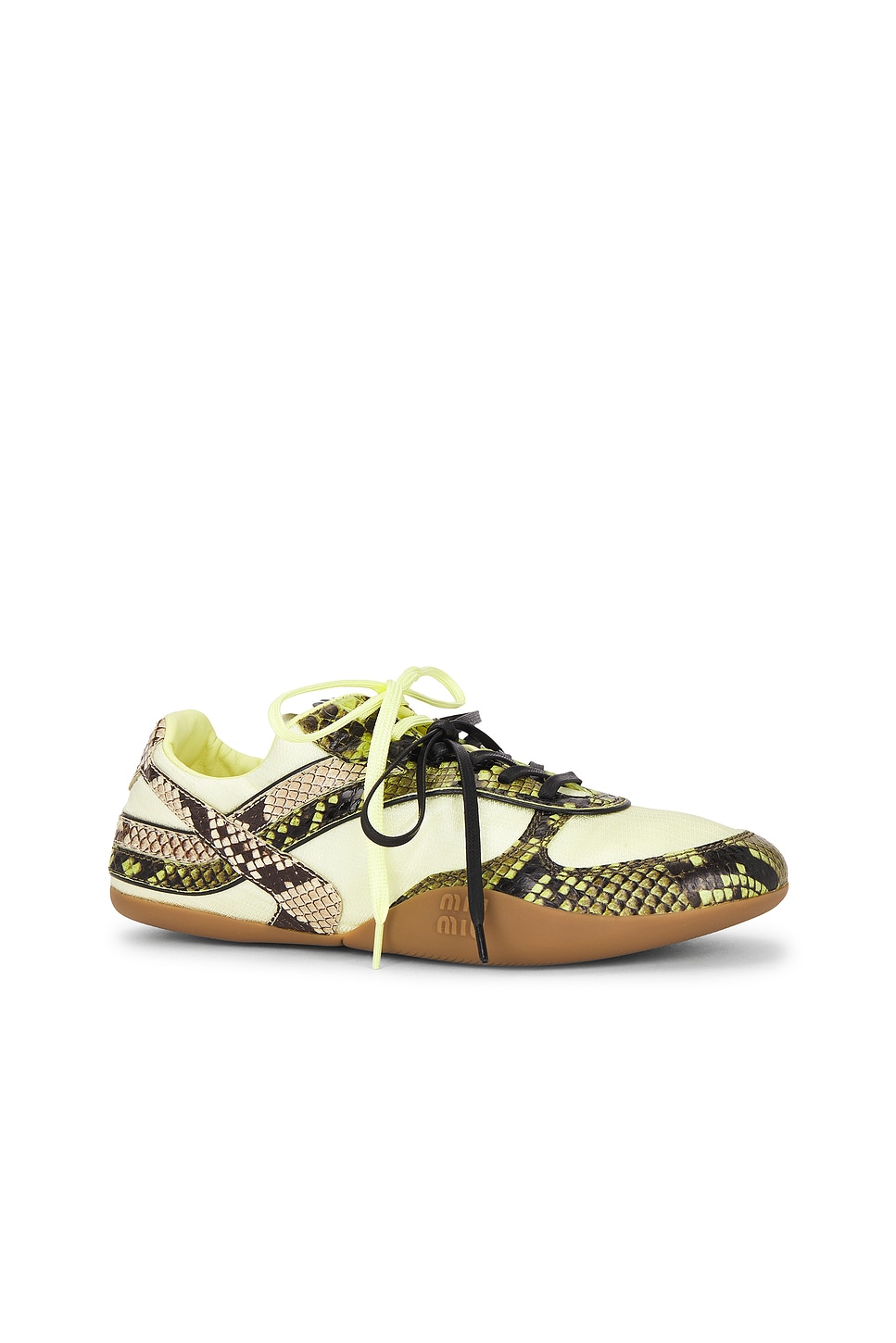 Miu Miu Gymnasium Technical Fabric And Python-print Ayers Leather Sneakers In Multi