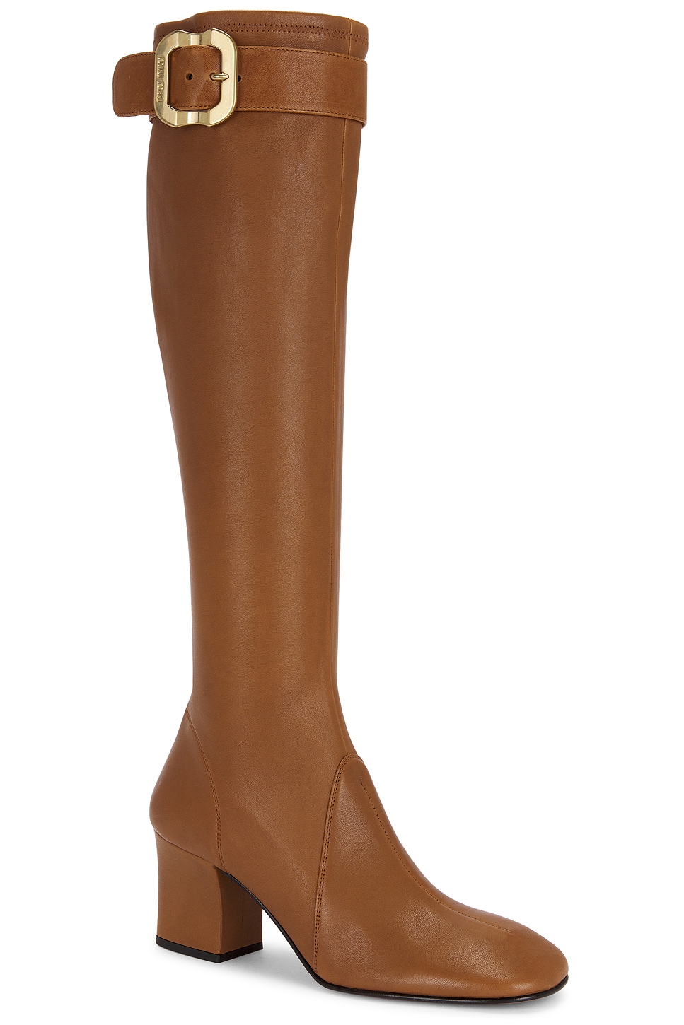 Miu Miu Knee High Boot In Brown