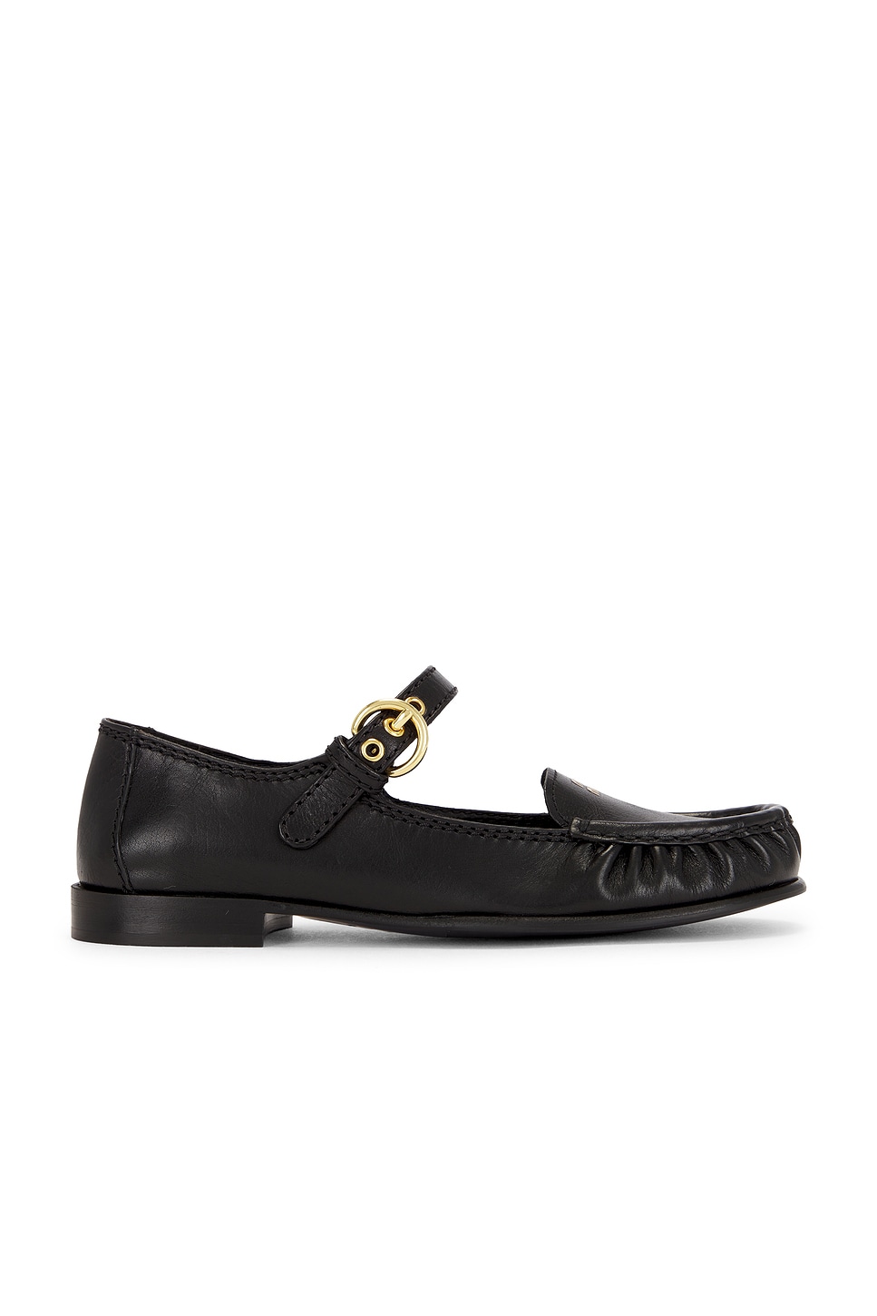 Miu Miu Bufalo Mocassini Loafer In Black