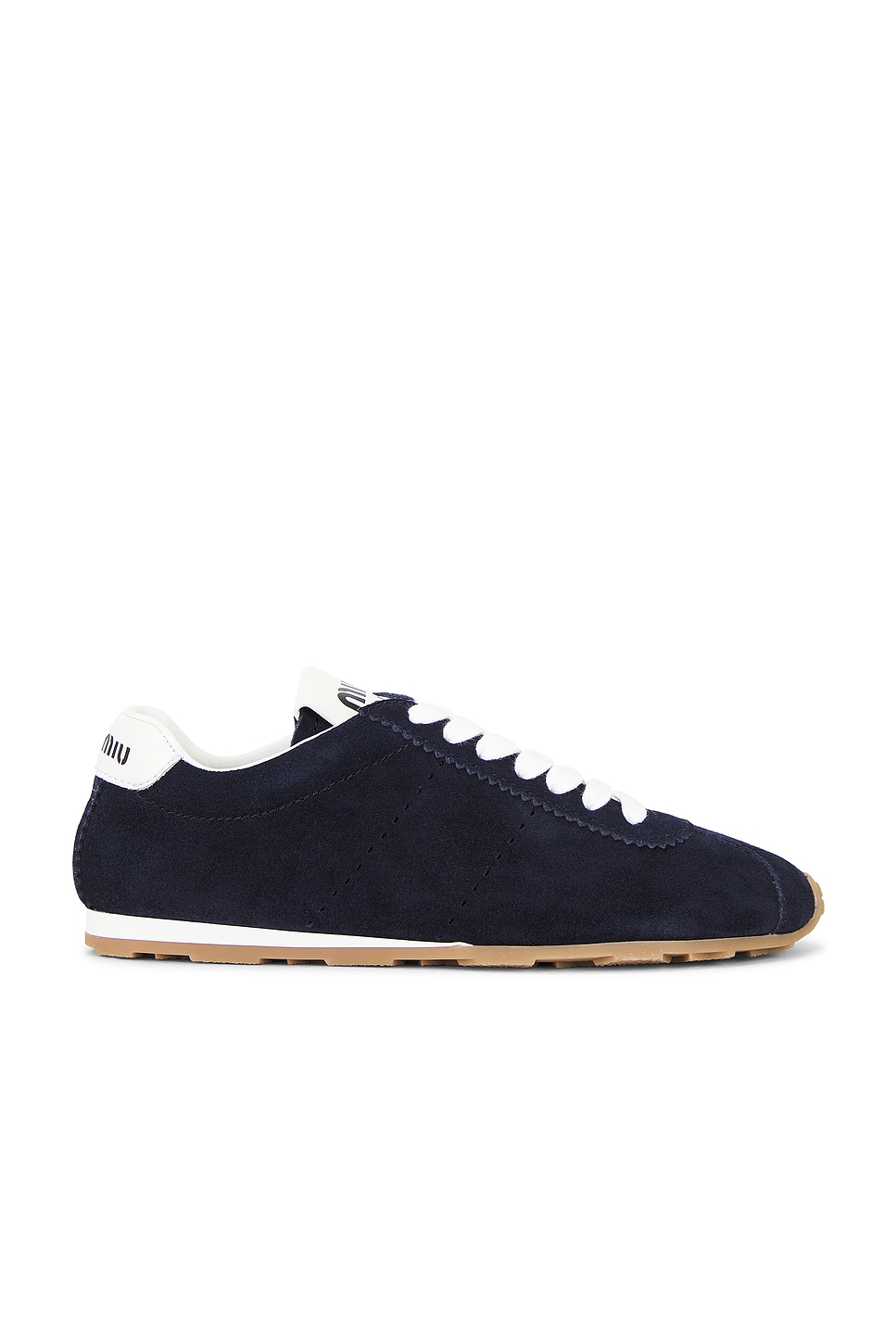Image 1 of Miu Miu Plume Nylon Scamosciato Sneaker in Bleu