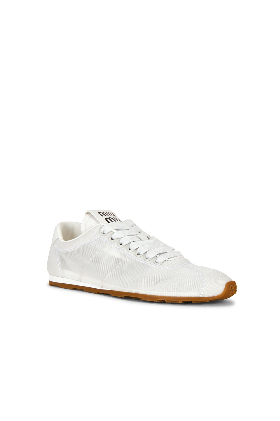 Miu Miu Plume Sneaker In White