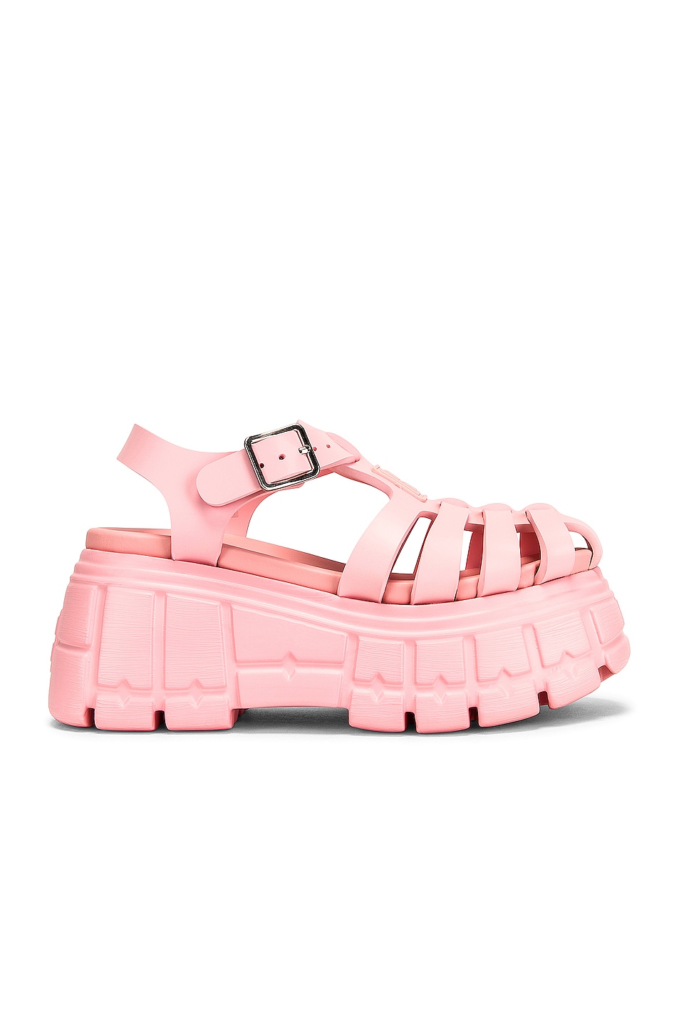 Image 1 of Miu Miu Soft Cage Platform Sandals in Rosa