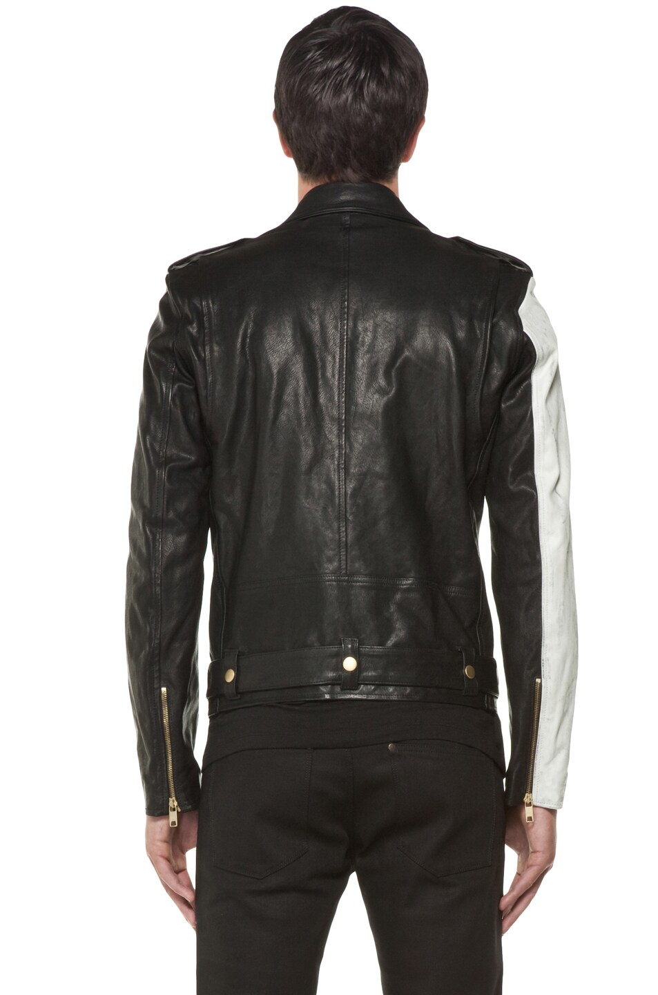 Marc Jacobs Leather Biker Jacket In Black Fwrd Image 5 Of Marc Jacobs Leather Biker Jacket In Black