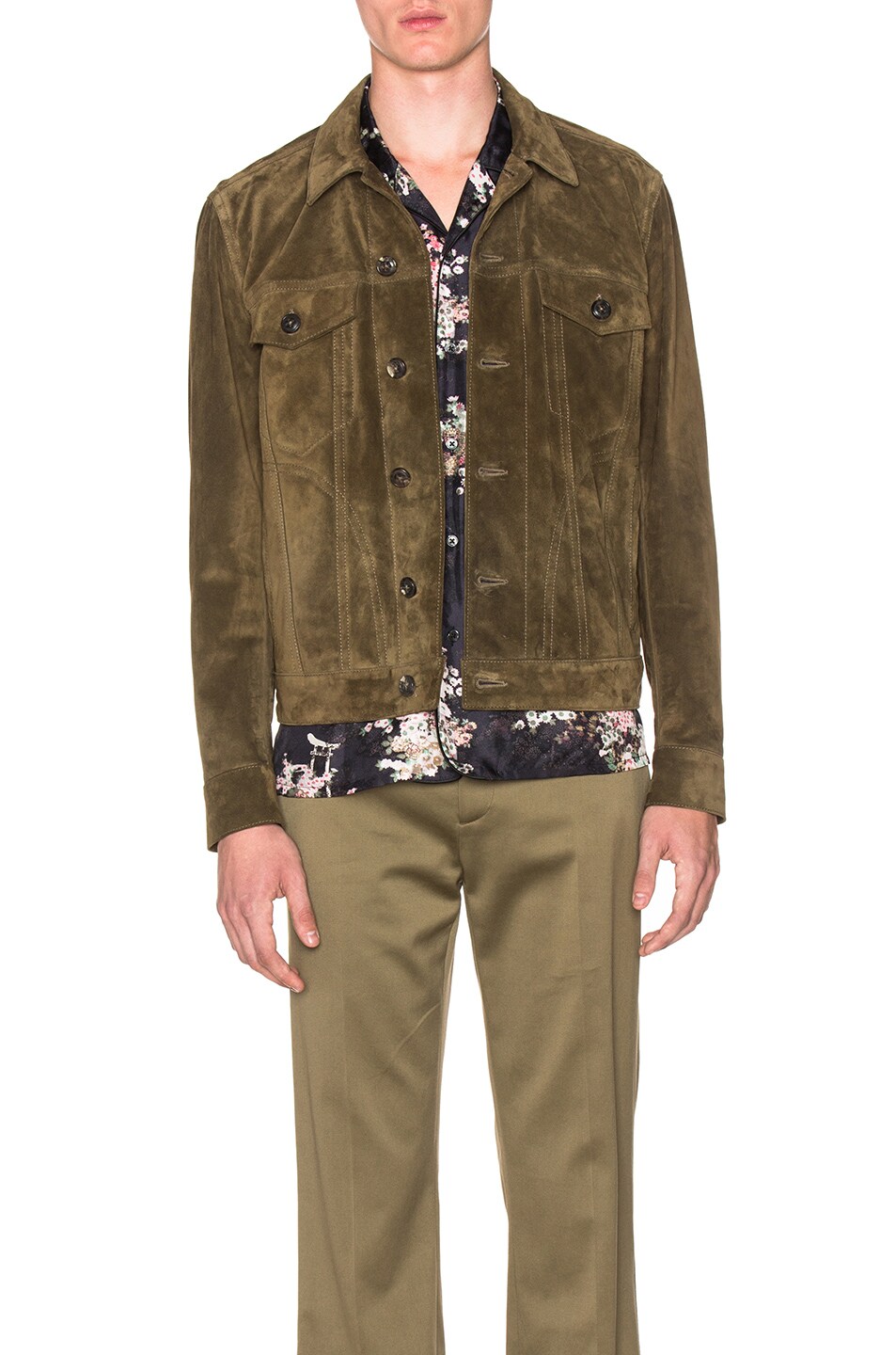 Image 1 of Marc Jacobs Suede Jacket in Army