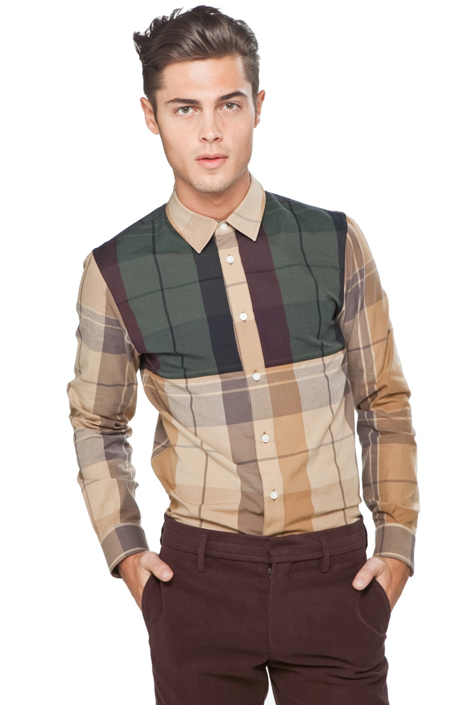 Image 1 of Marc Jacobs Grand Plaid Shirt in New Beige Multi